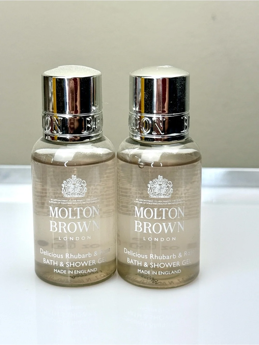 Molton Brown Delicious Rhubarb & Rose Bath & Shower Gel Set of 2